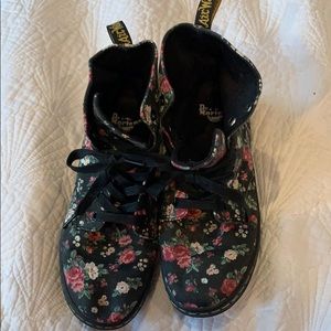 Dr. Martens floral print high tops